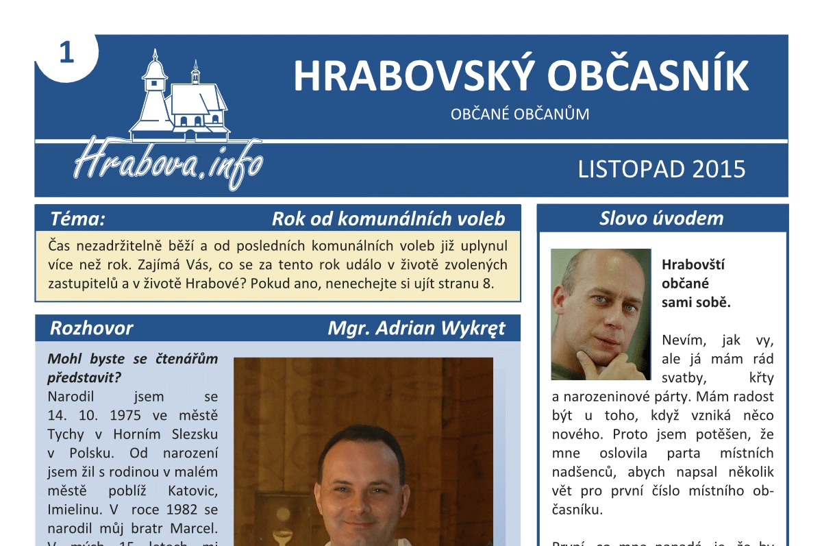 Hrabovský občasník - Listopad 2015