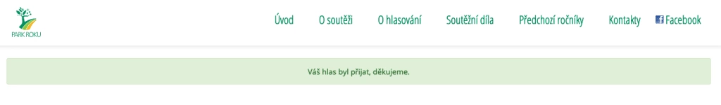 Váš hlas byl přijat