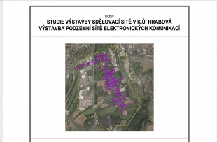 Studie výstavby sdělovací optické sítě v Hrabové