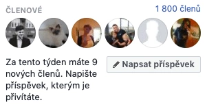 Dne 18. října měla facebooková skupina přesně 1800 členů