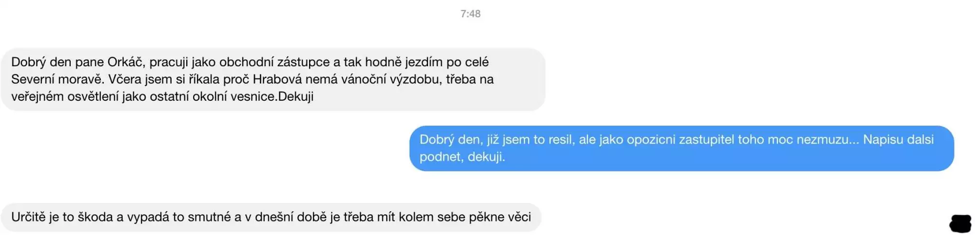 Podnět přes Facebook