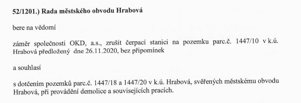 Rozhodnutí rady, jedná se však o stanici na Paskovské ulici