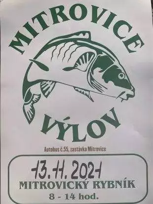 Tradiční výlov Mitrovického rybníku – 13.11. 2021