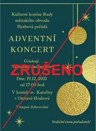 Adventní koncert v Ostravě-Hrabové se nekoná