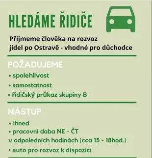 Lahůdky Hrabová: Hledáme řidiče