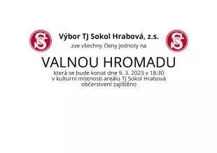 TJ Sokol Hrabová: Pozvánka na valnou hromadu – 9.3. 2023