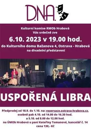 Hrabová: Divadelní představení Uspořená libra – 6.10. 2023