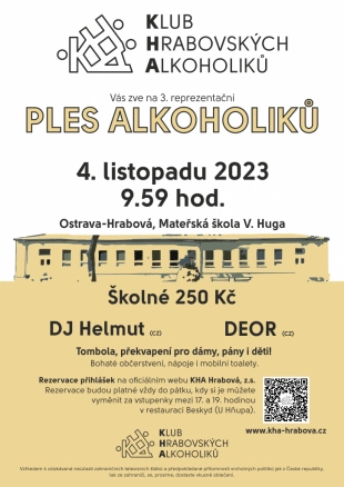 KHA: Ples alkoholiků – 4.11. 2023