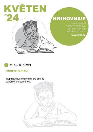 Knihovna pro děti: Písmenkohraní v knihovně (květen 2024)
