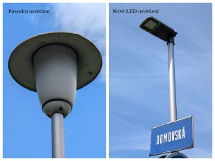 Hrabová: Nová LED svítidla na ulici Domovská