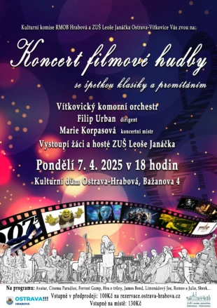 Hrabová: Koncert filmové hudby - 7.4. 2025