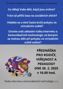 Pozvánka – RIZIKA INTERNETU